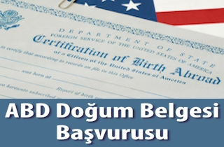 ABD Doğum Belgesi Başvurusu